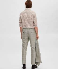 Selected Homme Slim-Neil Check Trousers Sand