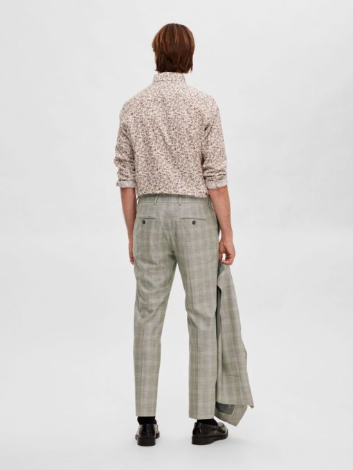Selected Homme Slim-Neil Check Trousers Sand