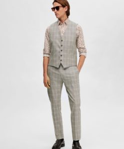 Selected Homme Slim-Neil Check Trousers Sand