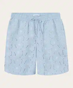 Knowledge Cotton Apparel Embroidery Anglaise Shorts Skyway