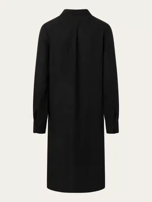 Knowledge Cotton Apparel Classic Linen Dress Black Jet