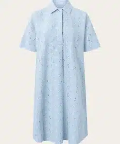 Knowledge Cotton Apparel A-Shape Broderi Anglaise Dress Skyway