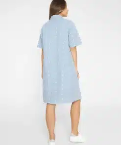 Knowledge Cotton Apparel A-Shape Broderi Anglaise Dress Skyway