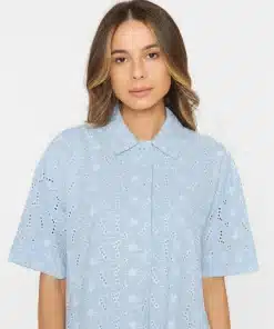 Knowledge Cotton Apparel A-Shape Broderi Anglaise Dress Skyway