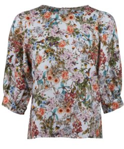 Stenströms Carmen Floral Linen Blouse