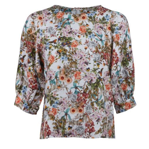 Stenströms Carmen Floral Linen Blouse