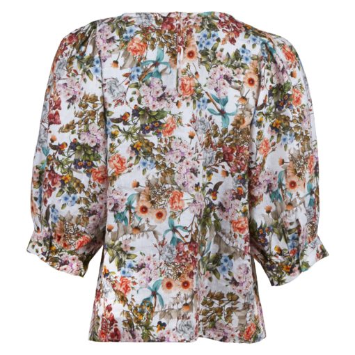 Stenströms Carmen Floral Linen Blouse