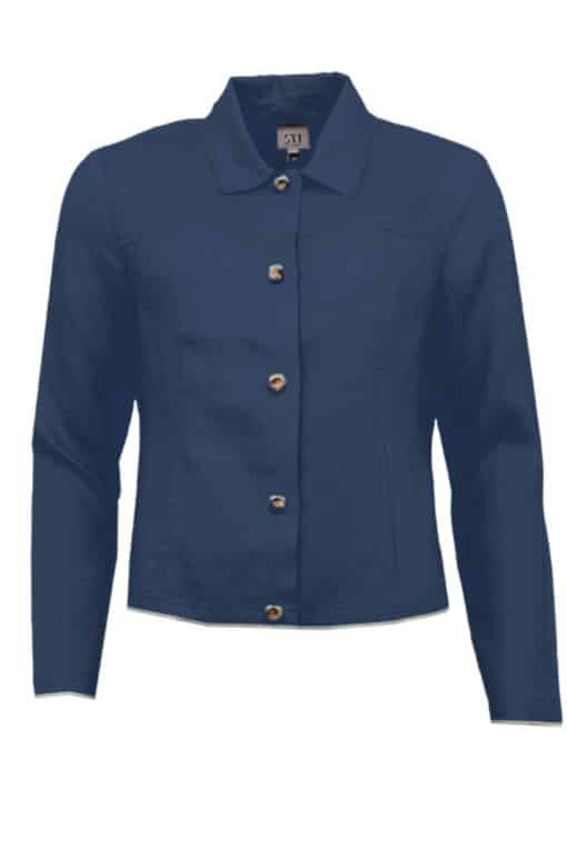 STI Linnea Linen Jacket Ink Blue