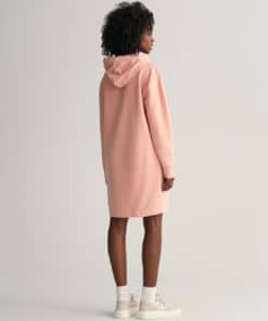 Gant Woman Tonal Archive Shield Hoodie Dress Guava Orange