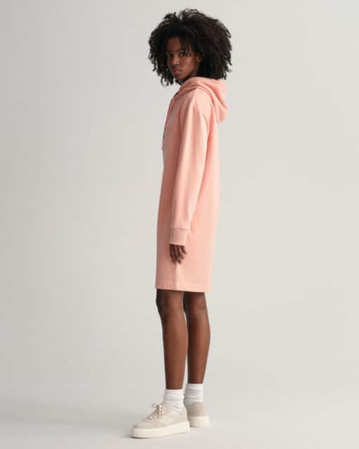 Gant Woman Tonal Archive Shield Hoodie Dress Guava Orange