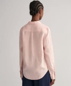 Gant Woman Reg Linen Chambray Shirt Guava Orange