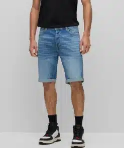 Hugo 634 Denim Shorts Light Blue