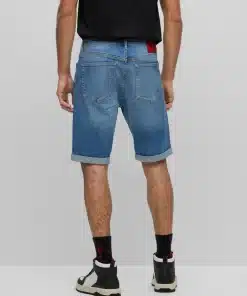 Hugo 634 Denim Shorts Light Blue