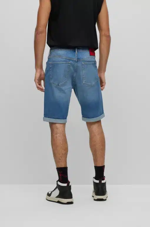 Hugo 634 Denim Shorts Light Blue