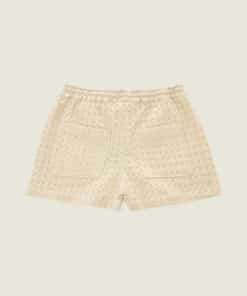 OAS Ecru Drizzle Waffle Shorts Women