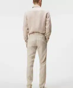 J.Lindeberg Linen Melange Slim Shirt Safari Beige