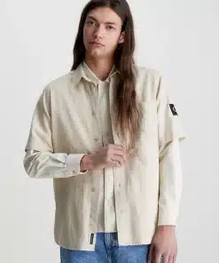 Calvin Klein Linen SS Shirt Classic Beige