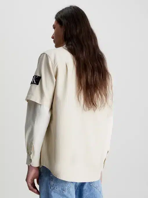 Calvin Klein Linen SS Shirt Classic Beige