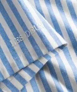 Les Deux Lawson Stripe SS Shirt Ivory/Palace Blue