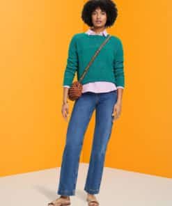 Esprit Pointelle Sweater Emerald Green