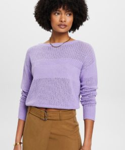 Esprit Pointelle Sweater Lavender