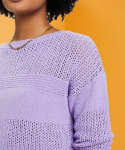 Esprit Pointelle Sweater Lavender