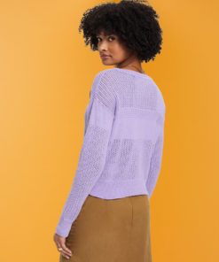 Esprit Pointelle Sweater Lavender