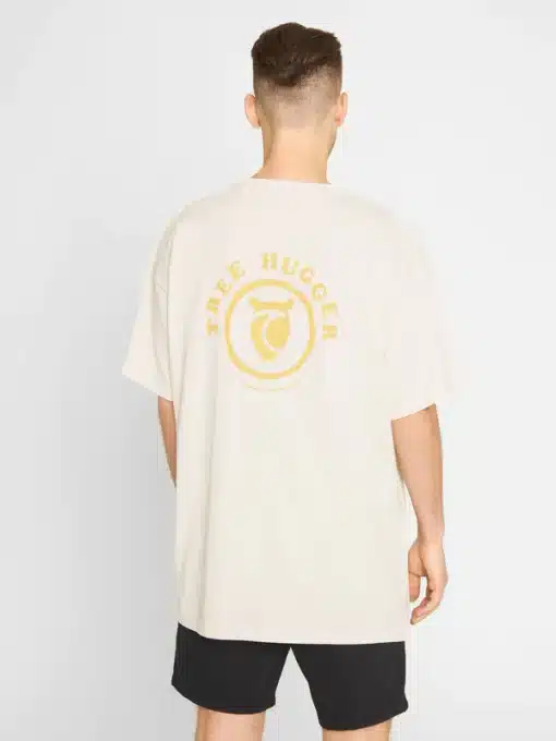 Knowledge Cotton Apparel Loose Heavy Single Tee Egret