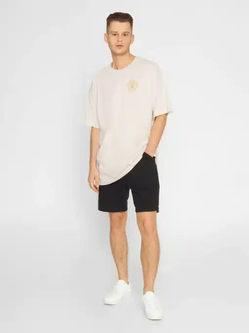 Knowledge Cotton Apparel Loose Heavy Single Tee Egret