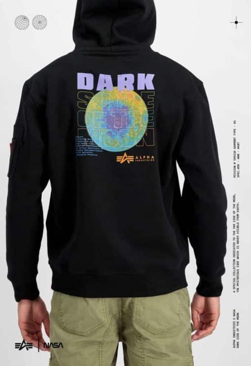 Alpha Industries Dark Side Hoody Black/Neon Purple