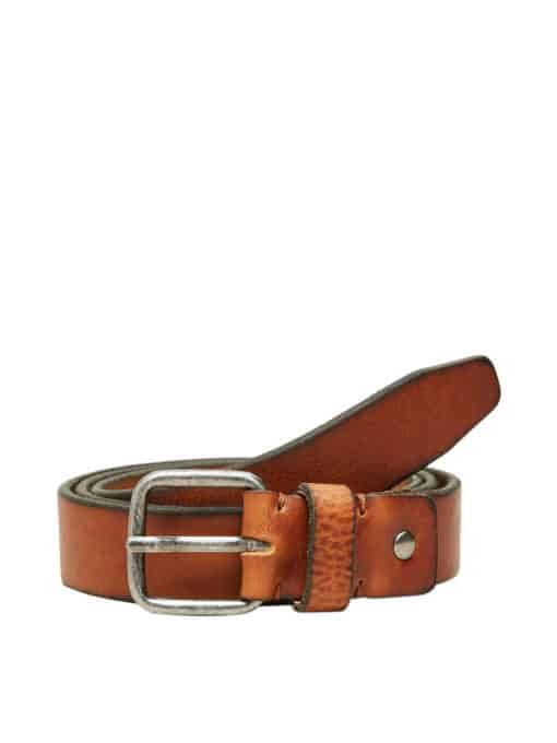 Selected Homme Henry Leather Belt Cognac