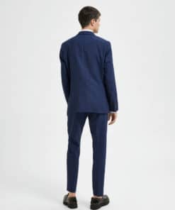 Selected Homme Slim Oasis Linen Blazer Dark Navy