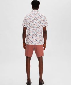 Selected Homme Alfred Shirt AOP Bright White