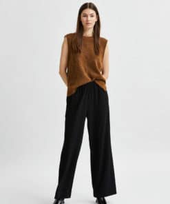 Selected Femme Tinni Wide Pant Black