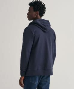 Gant Shield Full Zip Hoodie Evening Blue