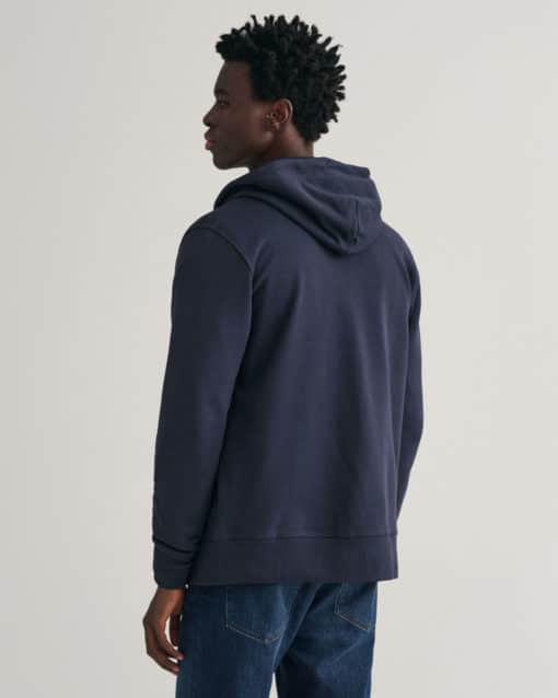 Gant Shield Full Zip Hoodie Evening Blue