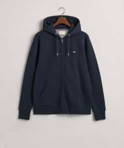 Gant Shield Full Zip Hoodie Evening Blue