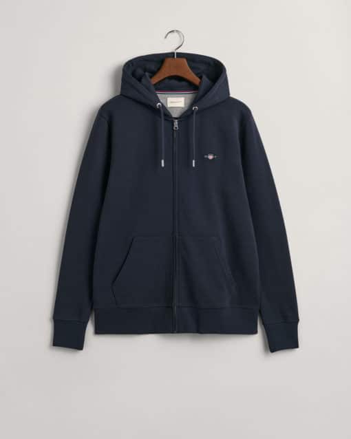 Gant Shield Full Zip Hoodie Evening Blue