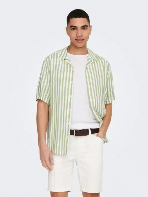 Only & Sons Wayne Striped Shirt Swamp