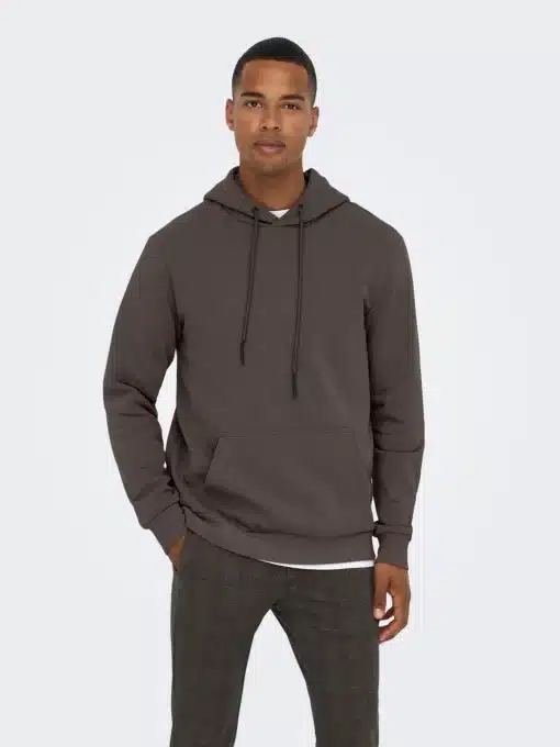 Only & Sons Ceres Hoodie Seal Brown