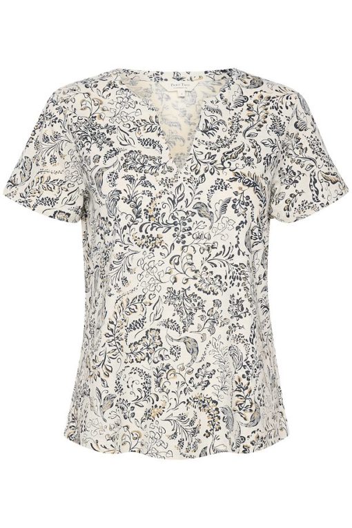 Part Two Gesinas T-Shirt Midnight Navy Botanical W Foil