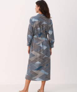 Part Two Binti Dress Midnight Navy Zig Zag Print