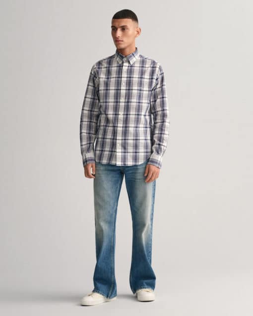 Gant Poplin Check Shirt Eggshell