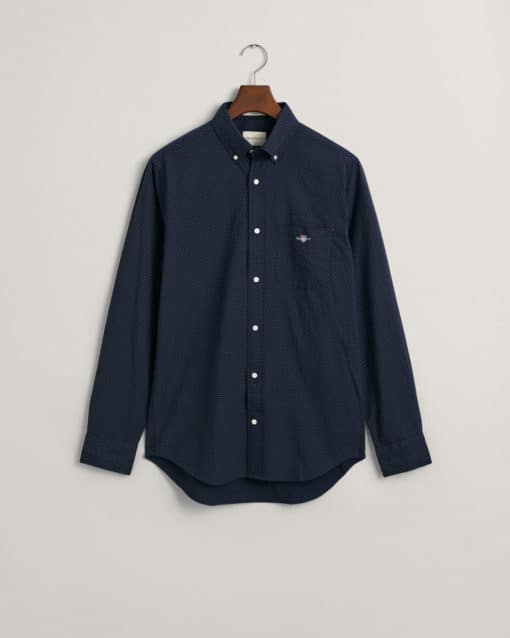 Gant Micro Dot Poplin Shirt Evening Blue