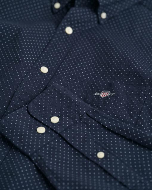 Gant Micro Dot Poplin Shirt Evening Blue