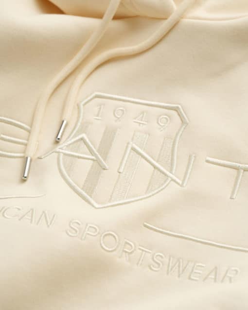 Gant Woman Tonal Archive Shield Sweat Hoodie Linen