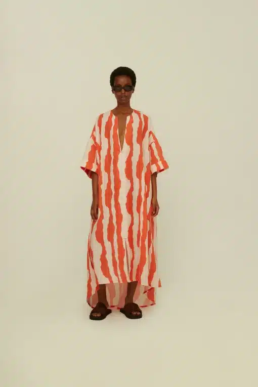 OAS Orange Calima Tangelo Dress
