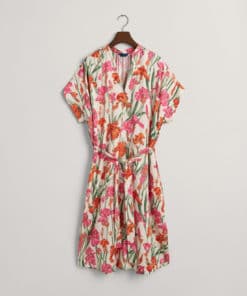 Gant Woman Iris Print Caftan Dress Eggshell