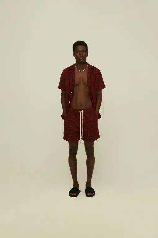 OAS Burgundy Terrace Terry Shorts