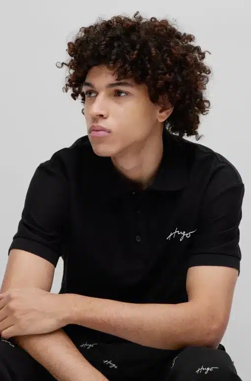 Hugo Daipo Pique Shirt Black